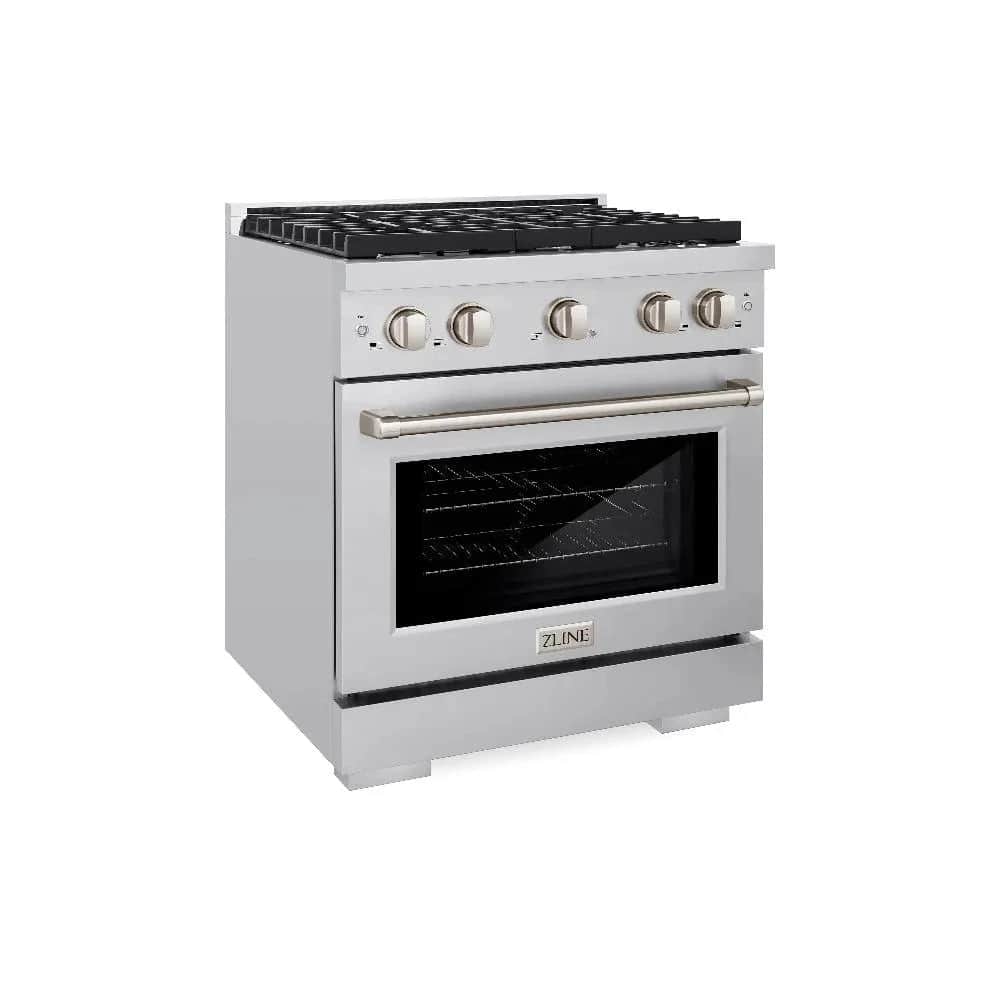30 In. 4.2 Cu. Ft. Paramount Dual Fuel Range With 4 Burner Gas Cooktop And Electric Convection Oven In Stainless Steel