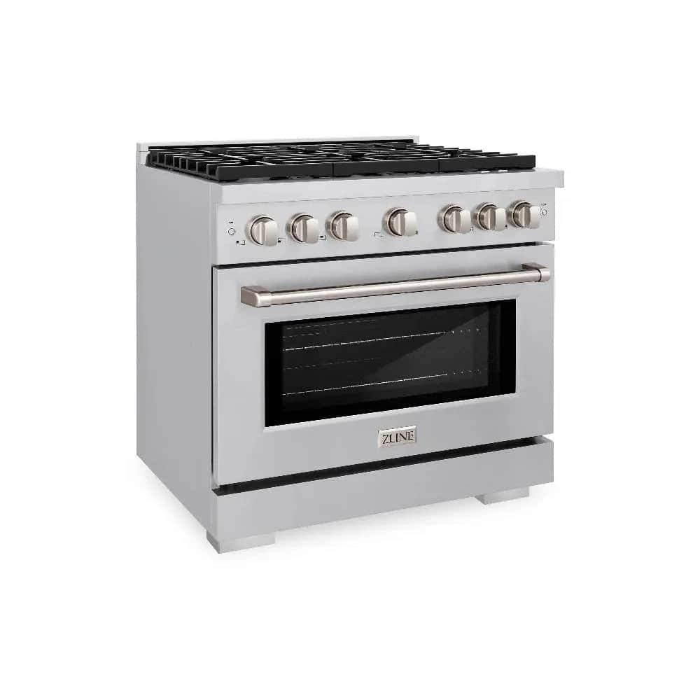 36 In. 5.2 Cu. Ft. Paramount Dual Fuel Range With 6 Burner Gas Cooktop And Electric Convection Oven In Stainless Steel