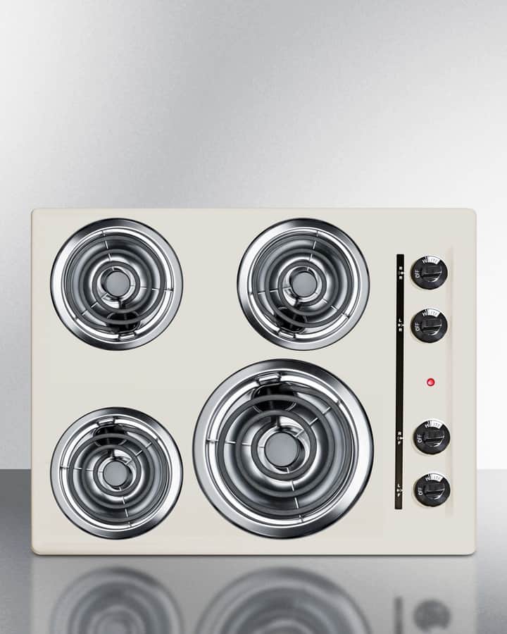 24" Wide 4-Burner Coil Cooktop