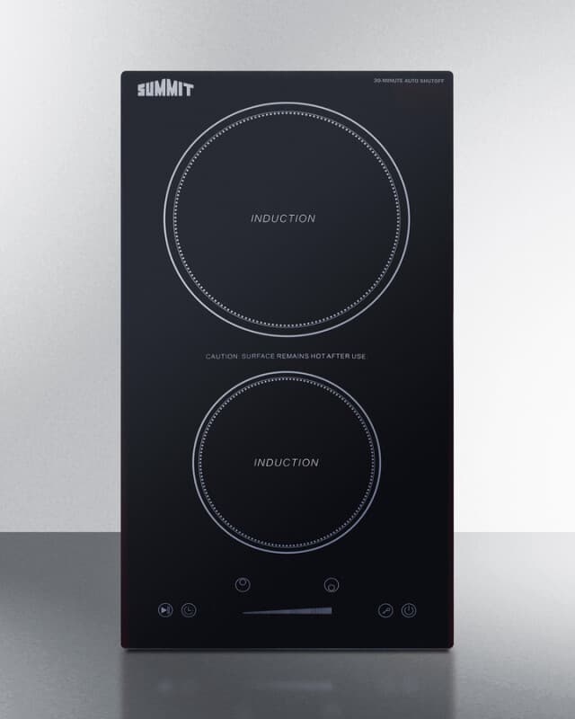 12" Wide 115V 2-Zone Induction Cooktop With Safety Shutoff