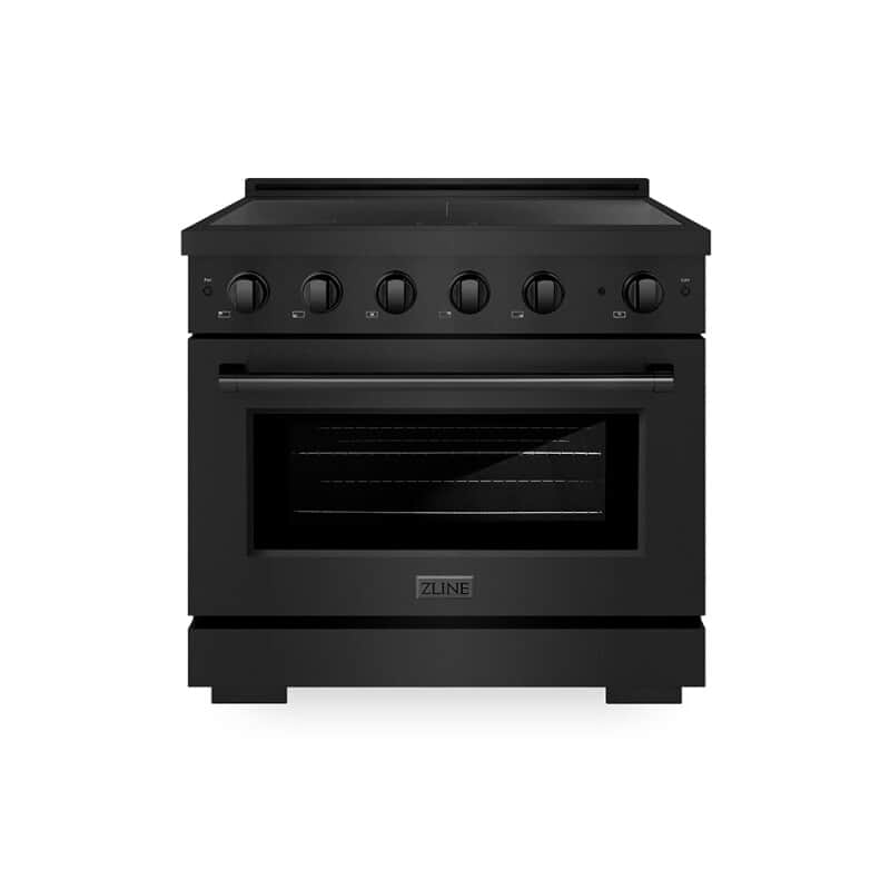 36 In. 5.2 Cu. Ft. Paramount Induction Range With 5 Element Cooktop And Electric Convection Oven In Black Stainless Steel