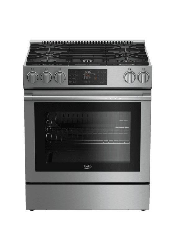 Beko 30" Stainless Steel Slide-In Gas Range