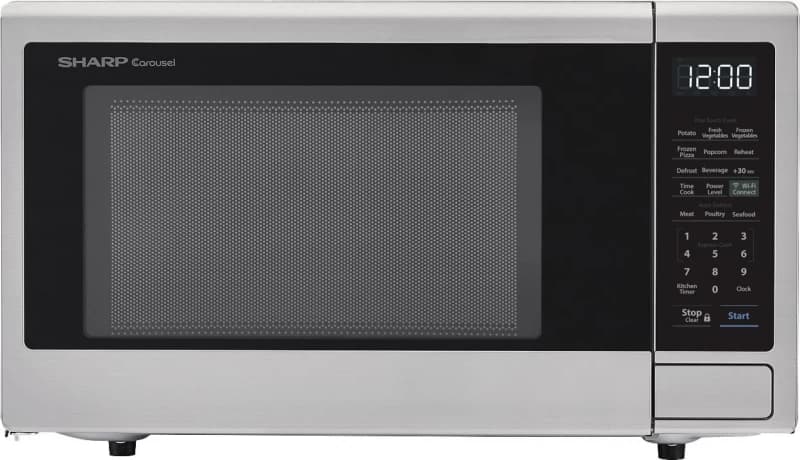 1.1 cu. ft. 1000W Sharp Stainless Steel Smart Carousel Countertop Microwave Oven