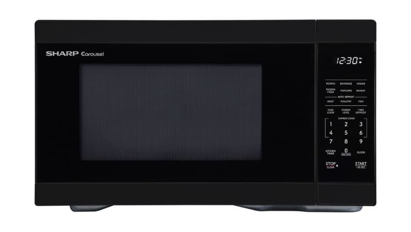 1.1 Cu. Ft. 1000w Black Countertop Microwave Oven