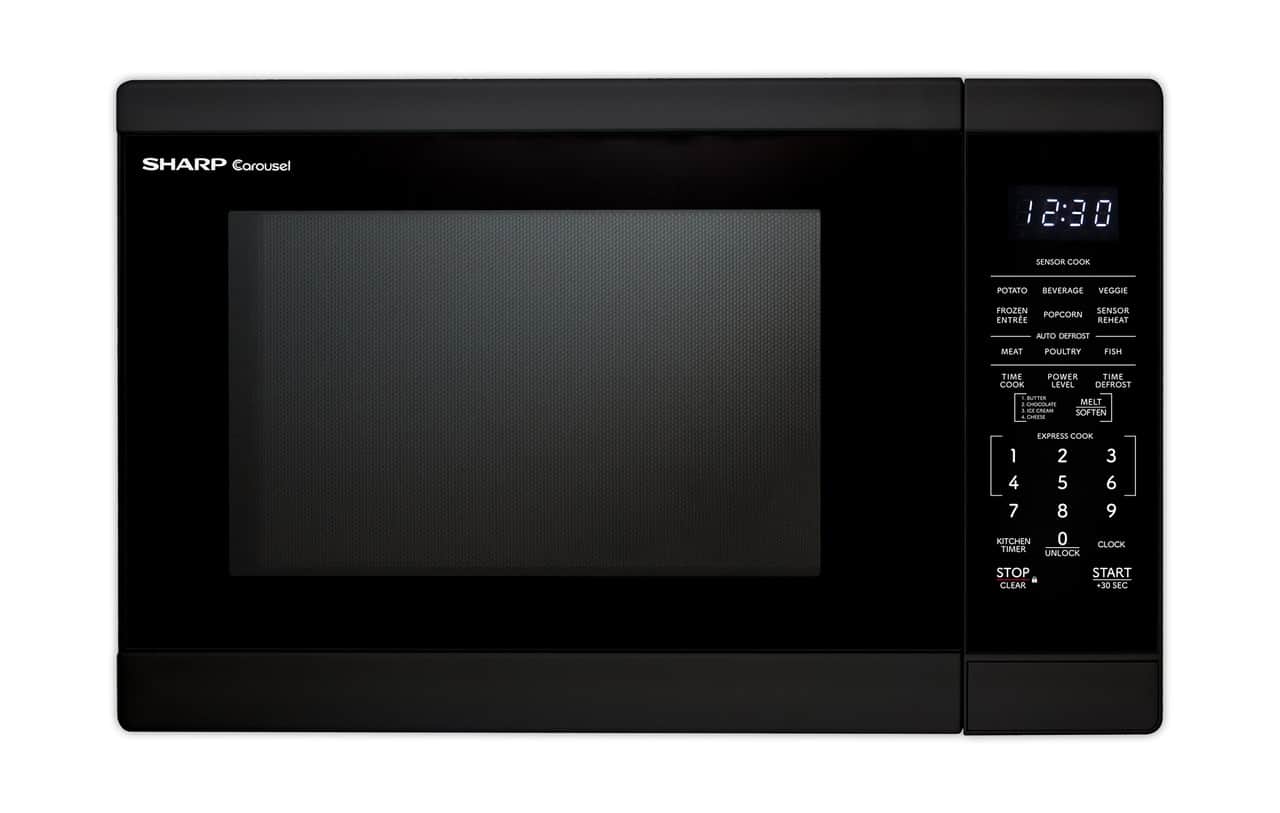 1.4 Cu. Ft. 1100w Black Countertop Microwave Oven