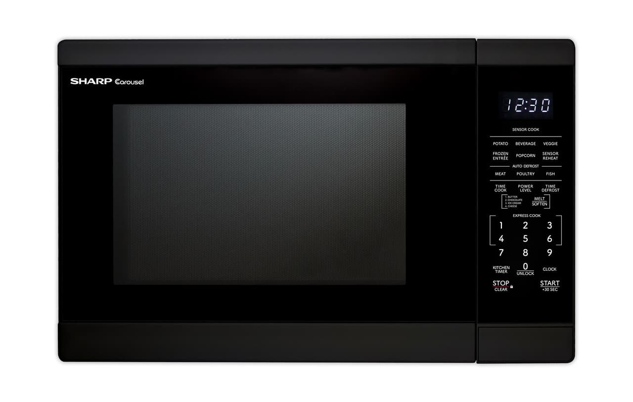 1.4 Cu. Ft. 1100w Black Countertop Microwave Oven
