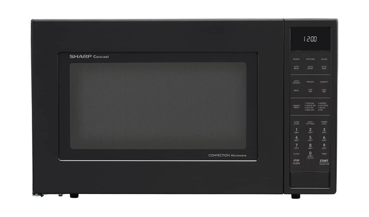 1.5 Cu. Ft. 900w Black Convection Countertop Microwave Oven