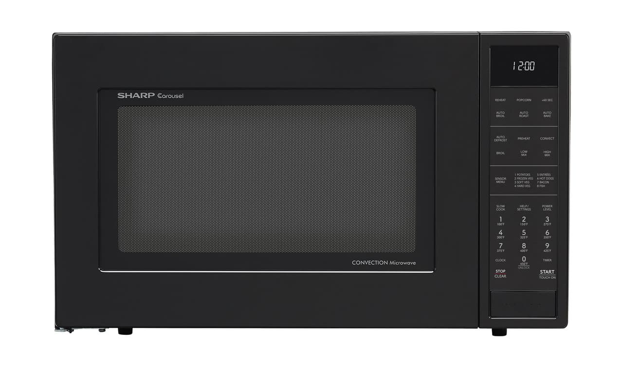 1.5 Cu. Ft. 900w Black Convection Countertop Microwave Oven
