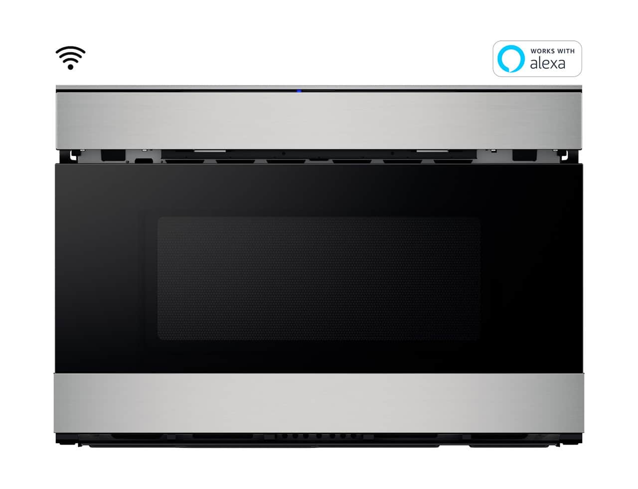 24 In. 1.2 Cu. Ft. 950w Stainless Steel Smart Easy Wave Open Microwave Drawer Oven