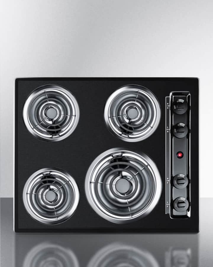 24" Wide 4-Burner Coil Cooktop