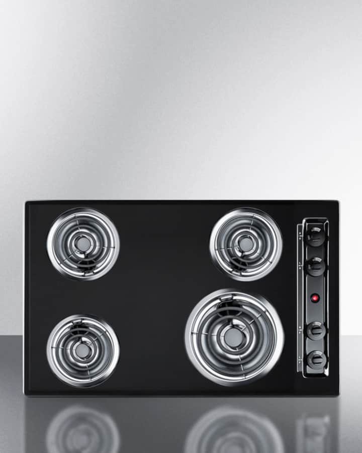 30" Wide 4-Burner Coil Cooktop