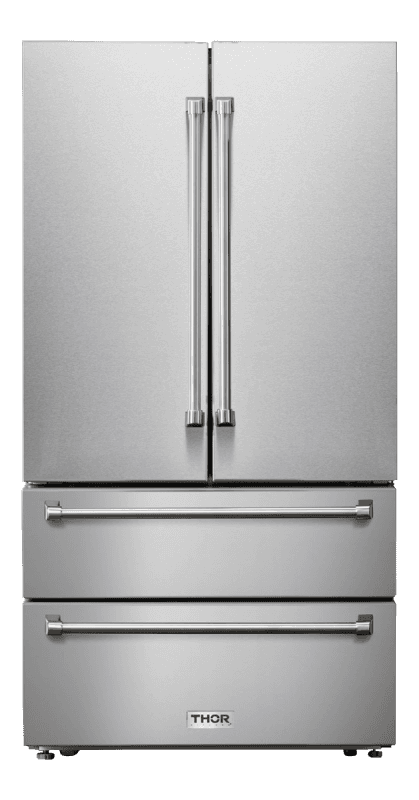 36 Inch Professional French Door Refrigerator With Freezer Drawers Thor Kitchen