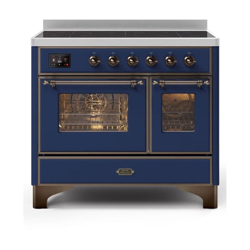 Majestic II Series 40 inch Freestanding Electric Induction Range with 6 Elements, Smoothtop Cooktop, 3.82 cu. ft. Total Oven Capacity, Convection Oven, Viewing Window, Warming Drawer, with Bronze Trim