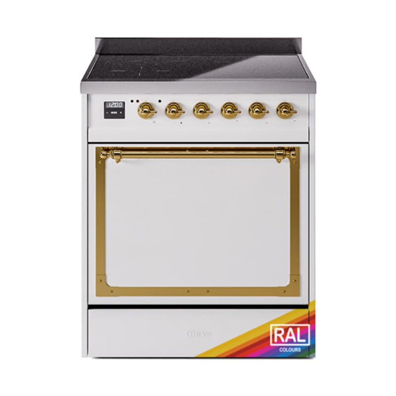 Nostalgie II Noblesse 30″ Induction Range (Solid Door, RAL, Brass)
