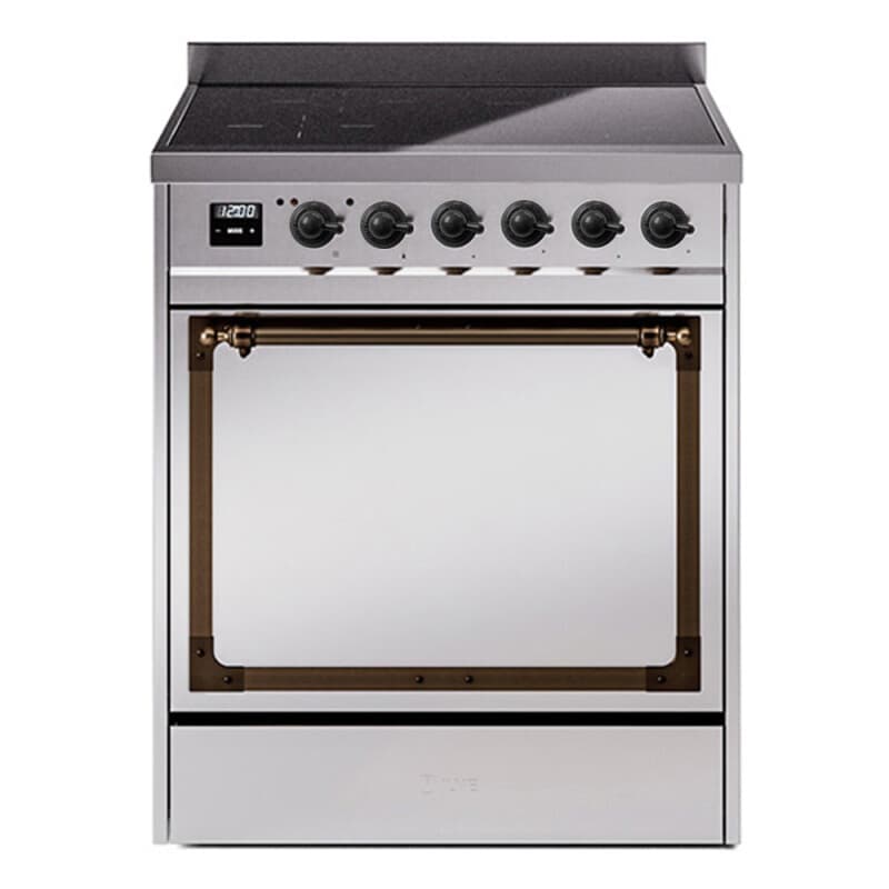 Nostalgie II Noblesse 30″ Induction Range (Solid Door, Stainless Steel, Burnished)