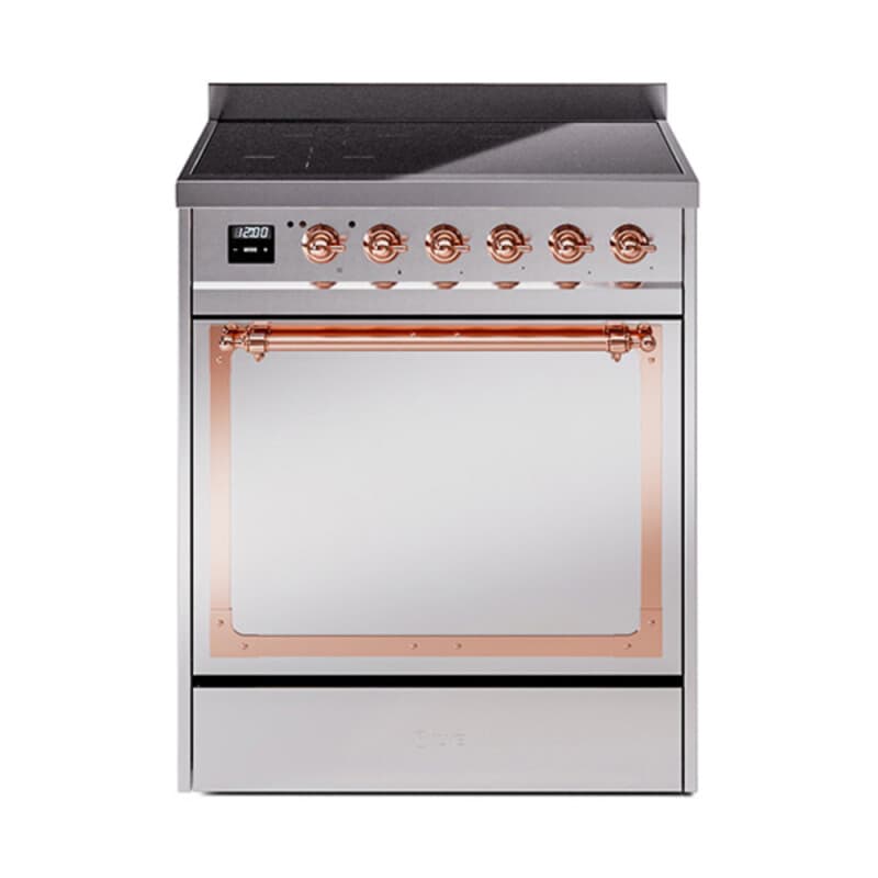 Nostalgie II Noblesse 30″ Induction Range (Solid Door, Stainless Steel, Copper)