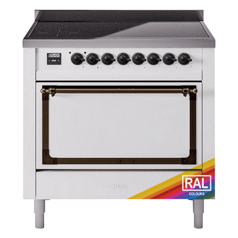 Nostalgie II Noblesse 36″ Induction Range (Solid Door, RAL, Burnished)