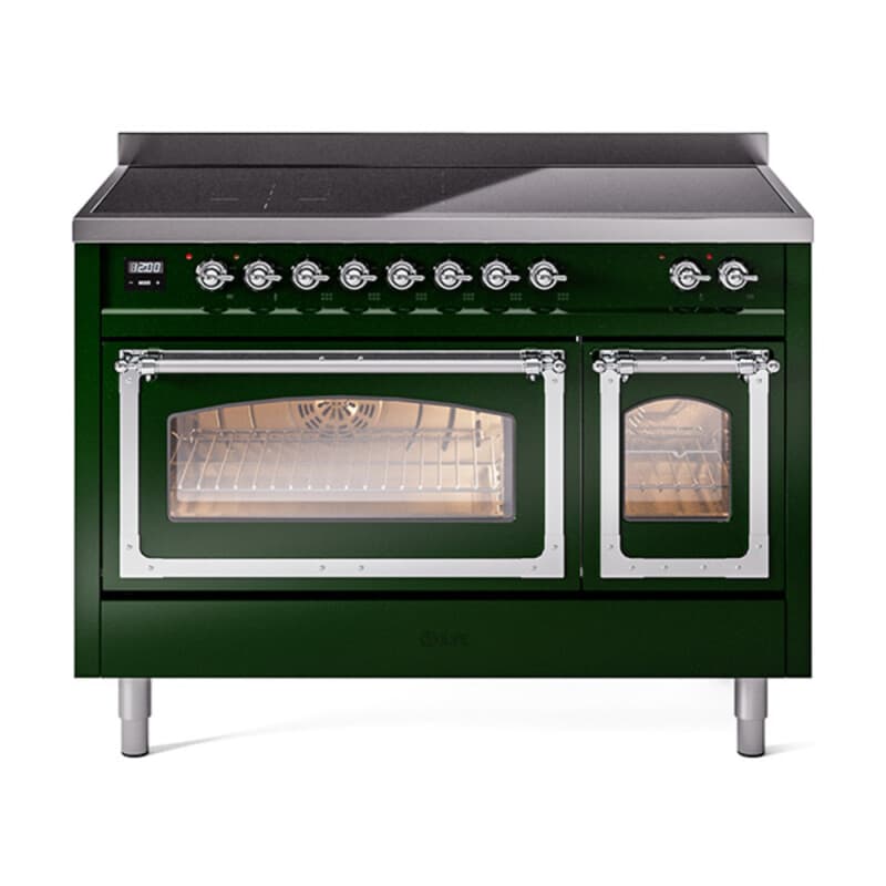 Nostalgie II Noblesse 48″ Induction Range (Triple Glass Door, Emerald Green, Chrome)