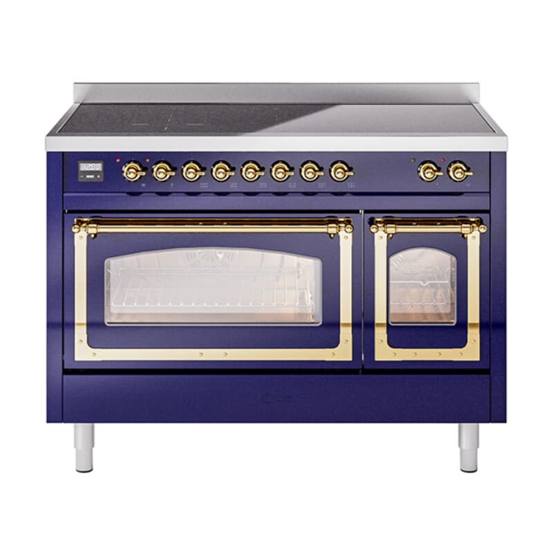 Nostalgie II Noblesse 48″ Induction Range (Triple Glass Door, Midnight Blue, Brass)