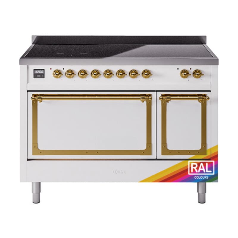 Nostalgie II Noblesse 48″ Induction Range (Solid Door, RAL, Brass)