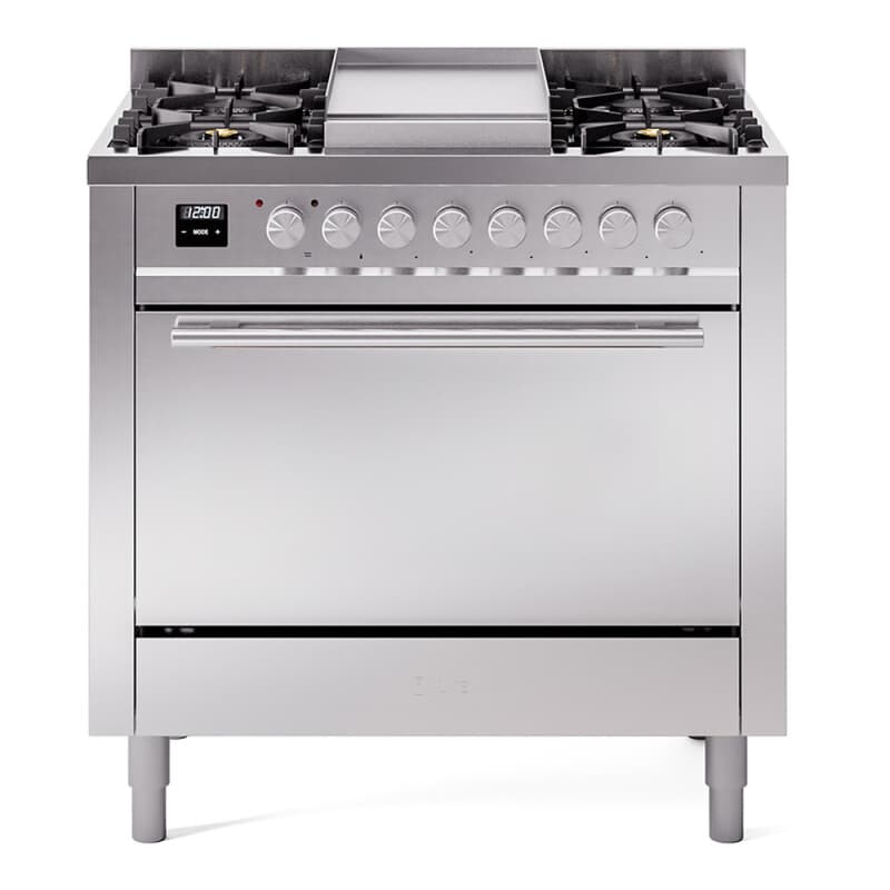 Professional Plus II 36 UP36FQMPSS Freestanding Dual Fuel Range with 6 Sealed Burners with Griddle Single Oven with Solid Door