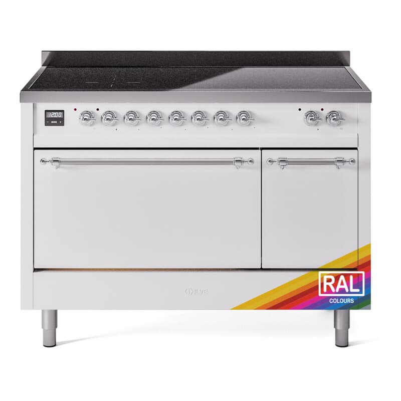 Nostalgie II 48 UPI486QNMPRAC Freestanding Electric Range Range with Induction Double Oven with Solid Door with Chrome knobs