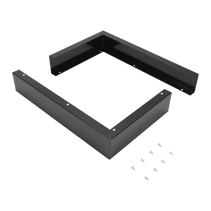3" X 17 1/4" X 11" Microwave Side Panel Kit with (2) black filler panels, mounting hardware, and instructions
