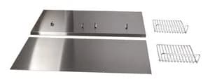JennAir 36" Range Hood Backguard Kit With Dual Position Shelf, Stainless Steel, Fits Jxw9036wp And Jxu9136wp, Size: 20" H
