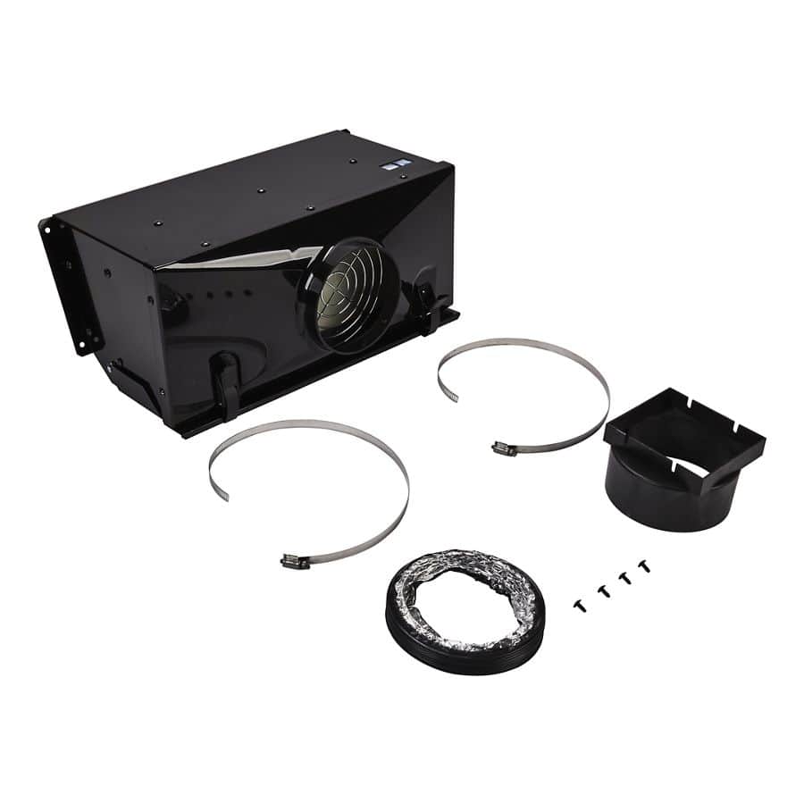 Ductless Downdraft Vent Kit, Black, Size: 20" L X 13" W X 12" H