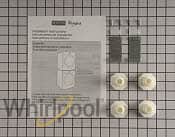 Washer & Dryer Stacking Kit for 27", with hooked galvanized steel brackets, 4 leveling dryer feet, 2 clips, and 4 screws