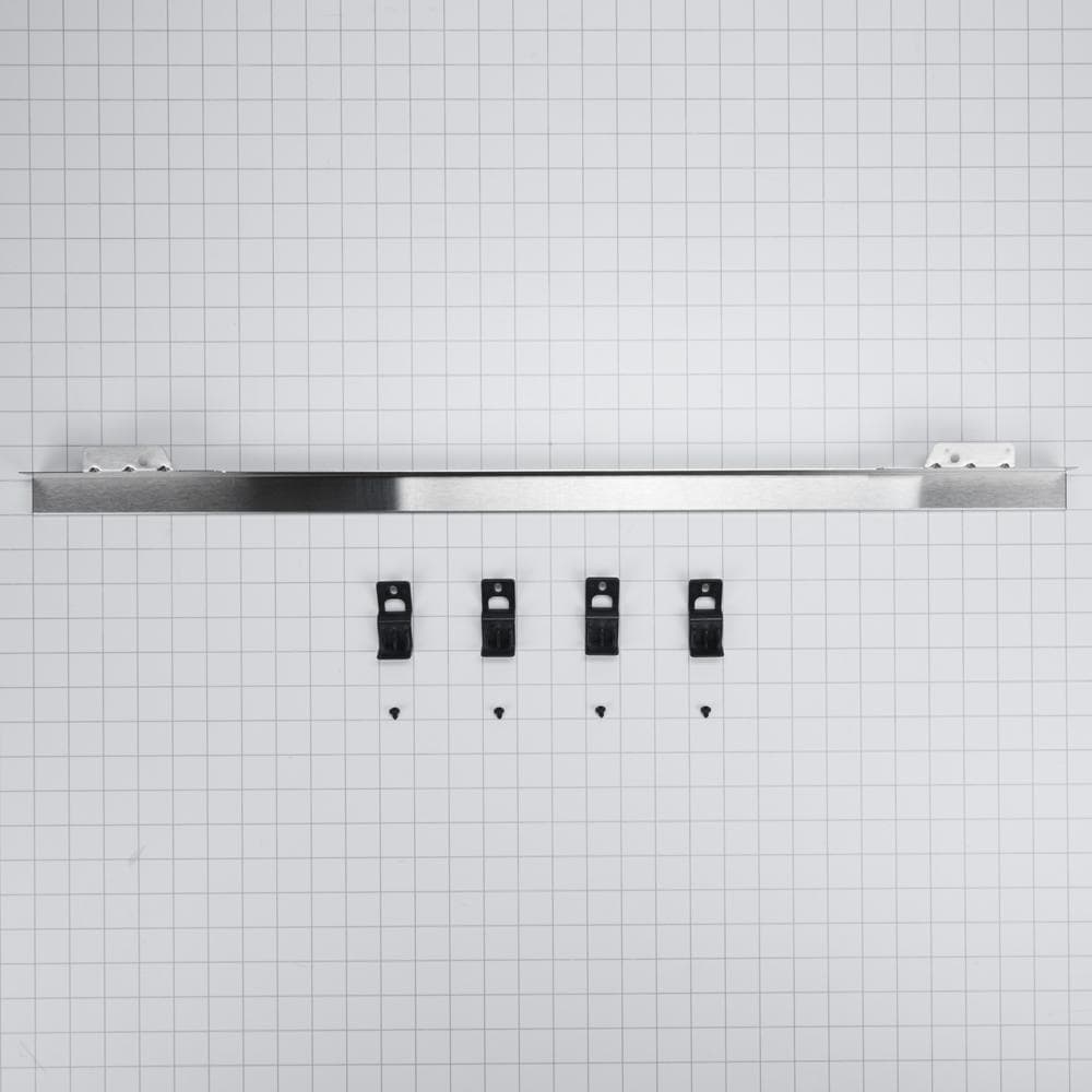 27"/ 30" Built-In Oven Flush Mount Trim Kit, Stainless Steel, with trim piece, mounting hardware, and instructions