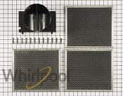 Range Wall Hood Recirculation Kit - Silver (Includes Two Charcoal Filters, Four Rod-Style Clips, and One Deflector Damper)