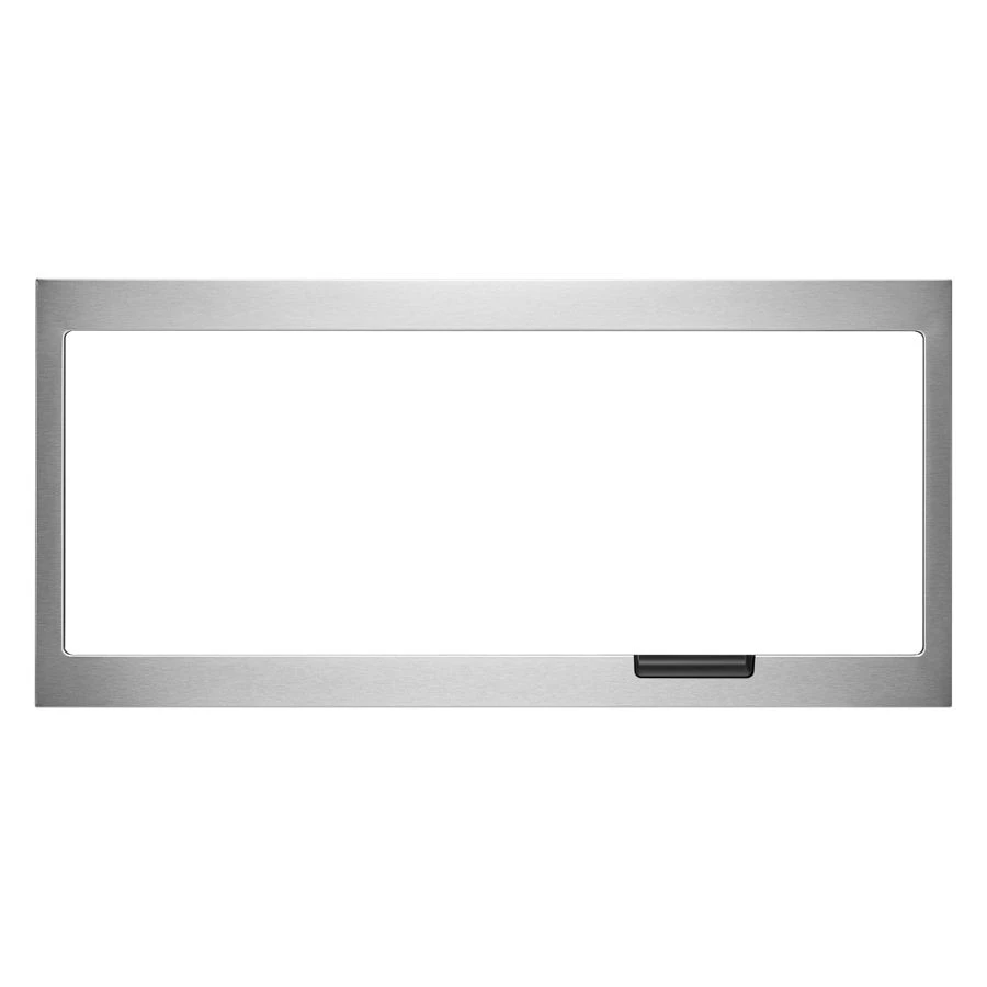 Built-In Low Profile Microwave Slim Trim Kit with Pocket Handle, Stainless Steel, fits cut-out height 12"