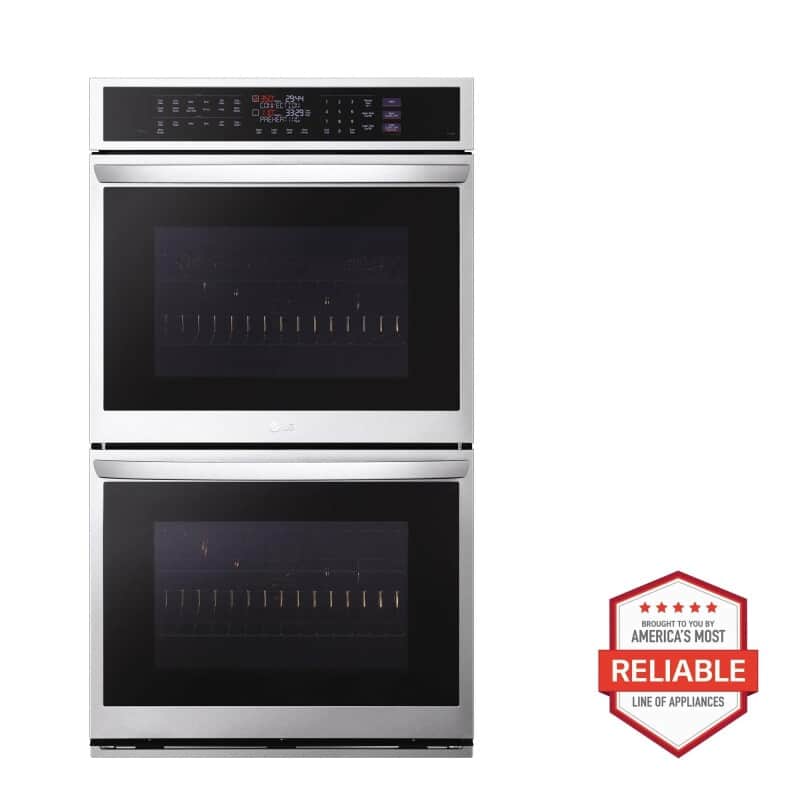 9.4 Cu. Ft. Smart Double Wall Oven With Instaview®, True Convection, Air Fry, And Steam Sous Vide