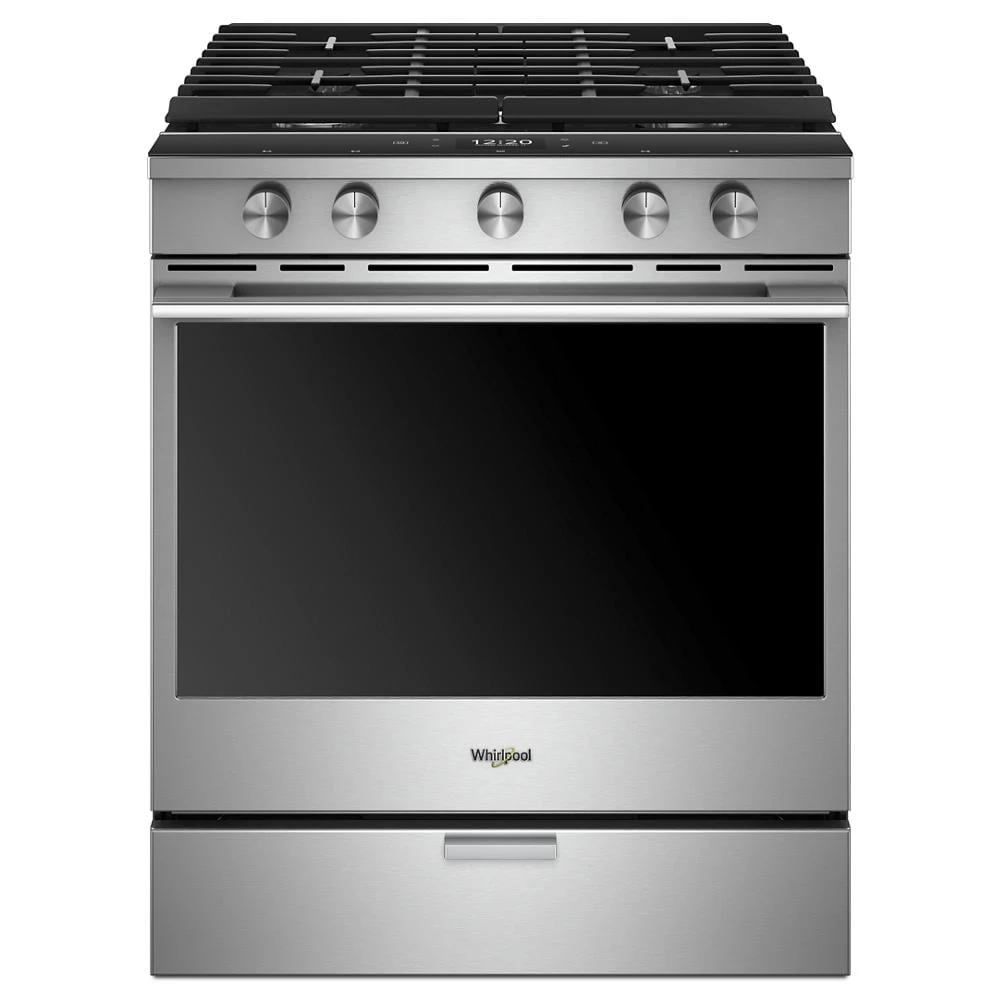5.8 cu. ft. Smart Slide-in Gas Range with EZ-2-Lift™ Hinged Cast-Iron Grates