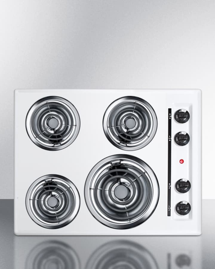 24" Wide 4-Burner Coil Cooktop