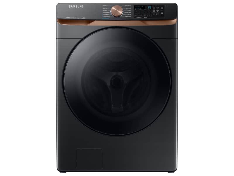 5.0 cu. ft. Extra Large Capacity Smart Front Load Washer with Super Speed Wash and Steam in Brushed Black