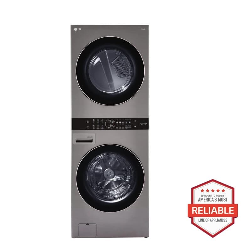Single Unit Front Load LG WashTower™ with Center Control™ 4.5 cu. ft. Washer and 7.4 cu. ft. Electric Dryer
