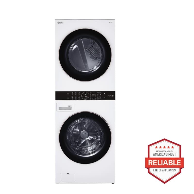 Single Unit Front Load LG WashTower™ with Center Control™ 4.5 cu. ft. Washer and 7.4 cu. ft. Gas Dryer