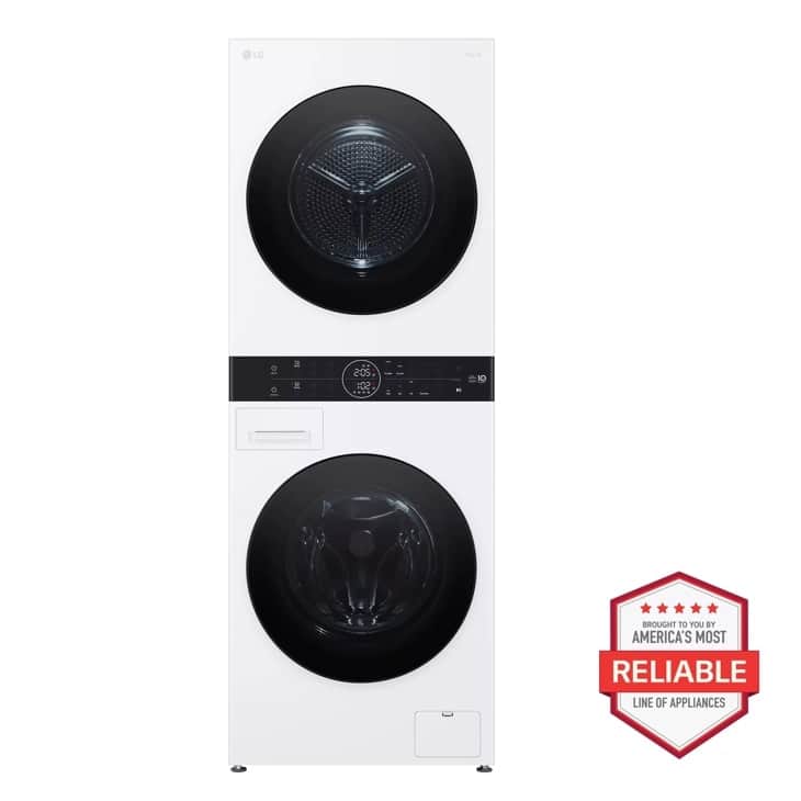 Compact Single Unit Washtower™ With Center Control™ 2.4 Cu. Ft. Front Load Washer And 4.2 Cu. Ft. Electric Ventless Heatpump™ Dryer