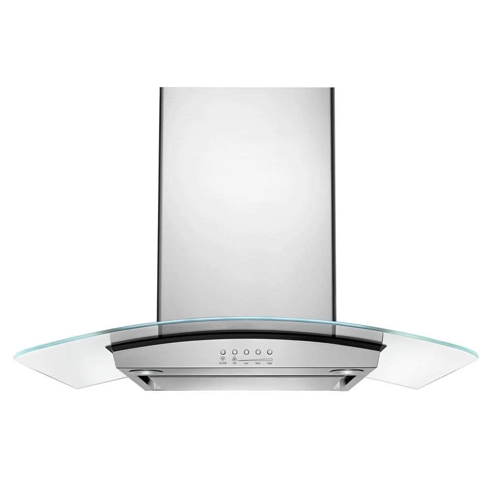 30" Modern Glass Wall Mount Range Hood