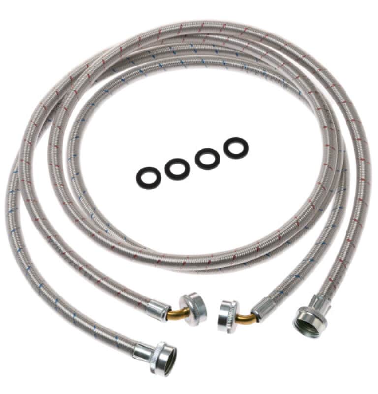 Universal 6 Ft Washing Machine Hoses W/ 90 Degree Elbow
