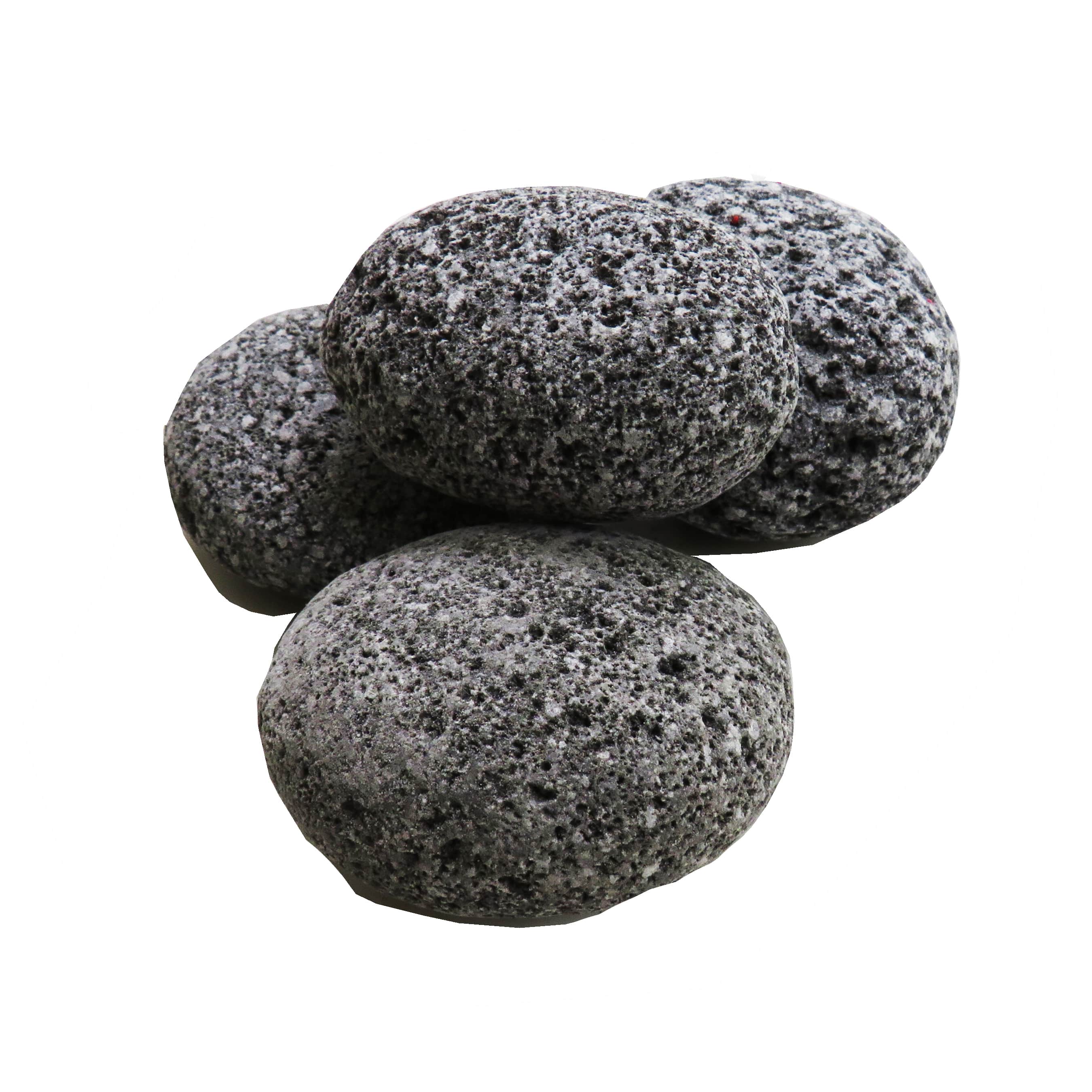 Tumbled round lava rock media