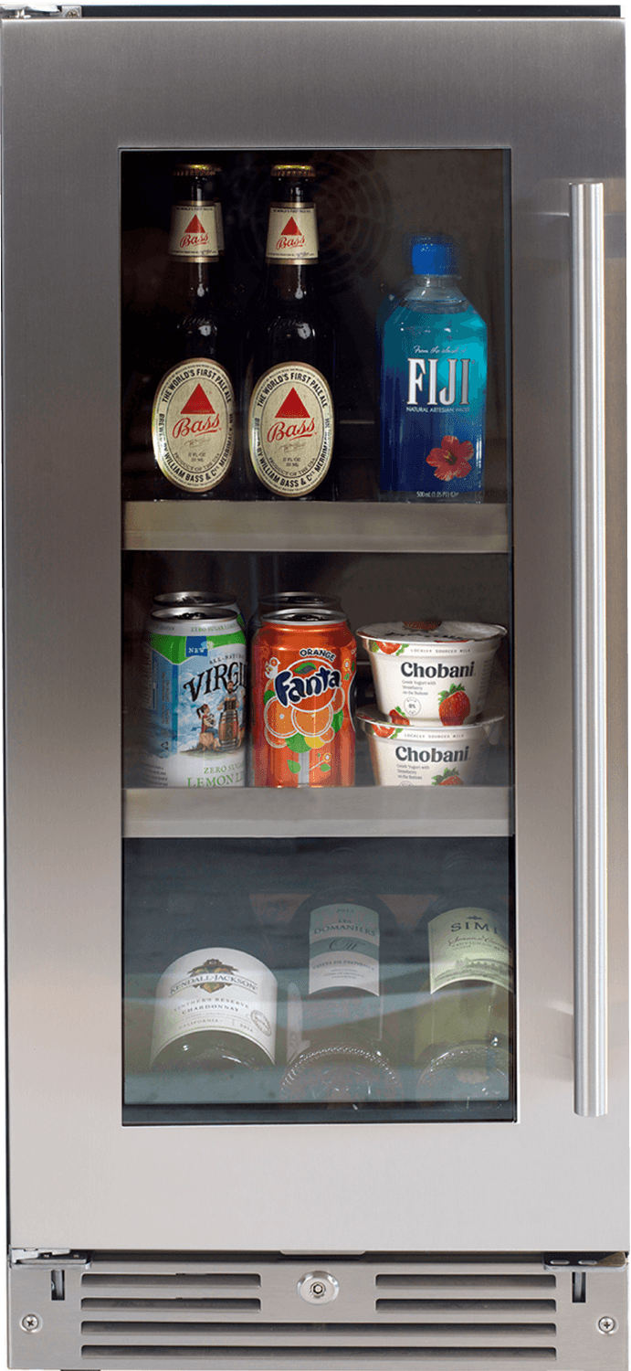 15" Beverage Center, Stainless Steel Glass, Left Hinge