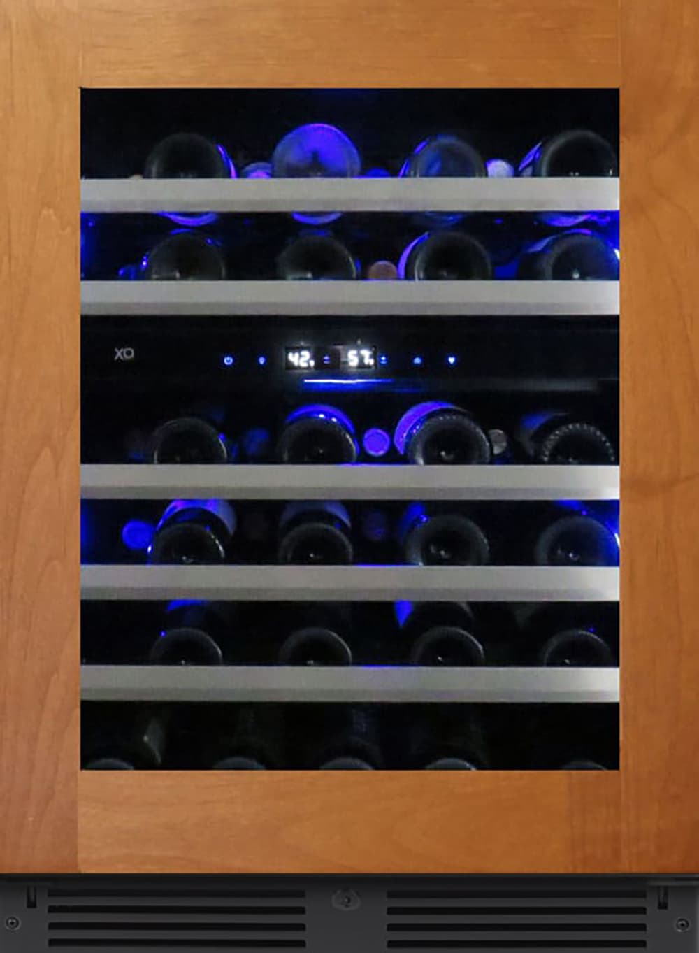 24" Wine Cooler, Dual Zone Panel Ready Glass, Left Hinge