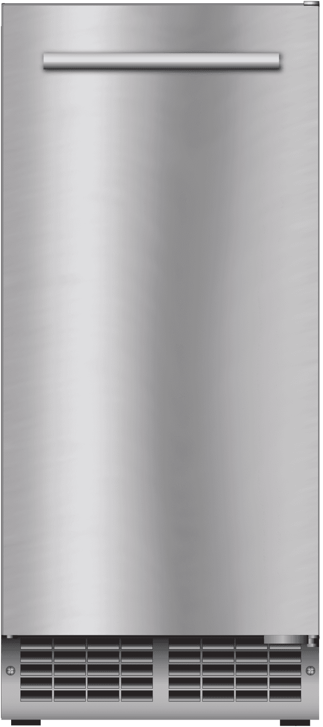 15" Clear Gourmet Ice Maker Fingerprint Resistant Stainless Steel
