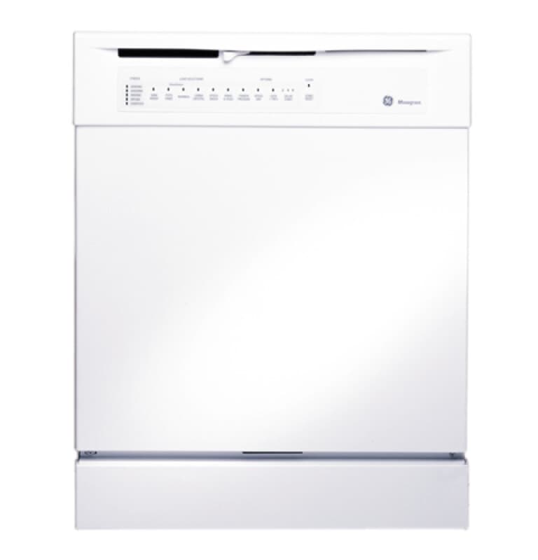 GE Monogram® American-Design White Dishwasher with PermaTuf® Interior
