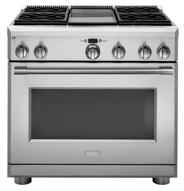 Monogram 36" Dual-Fuel Professional Range with 4 Burners and Griddle (Natural Gas)