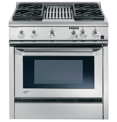 GE Monogram® 36" Dual-Fuel Professional Range with 4 Burners and Grill (Liquid Propane)
