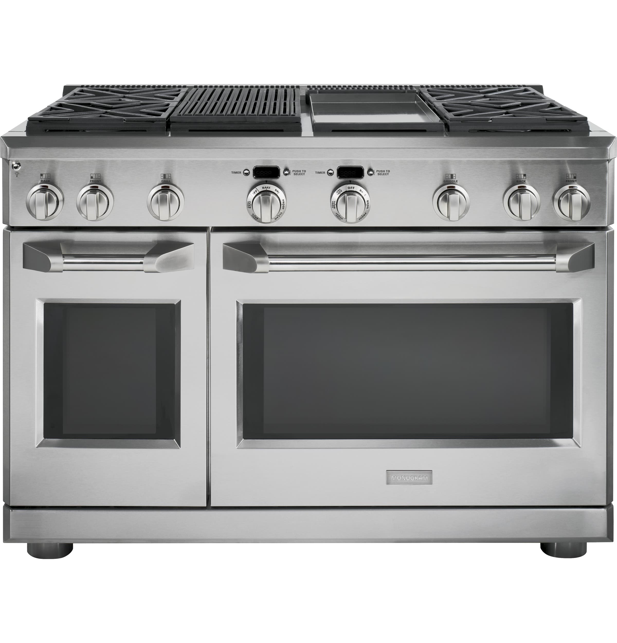 Monogram 48" Dual-Fuel Professional Range with 4 Burners, Grill, and Griddle (Natural Gas)